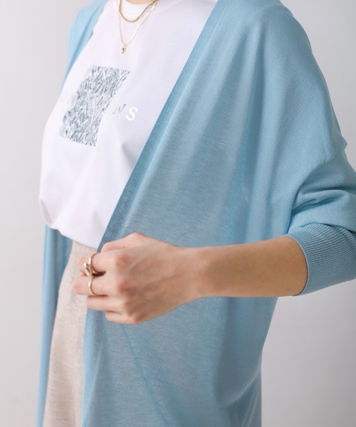 Bou Jeloud（ブージュルード）の「サラサラUV接触冷感ロングカーディガン（カーディガン/ボレロ・レディース・ライトベージュ/ライトブルー/ブラック・FREE）」の20枚目の写真