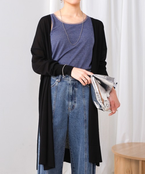 Bou Jeloud（ブージュルード）の「サラサラUV接触冷感ロングカーディガン（カーディガン/ボレロ・レディース・ライトベージュ/ライトブルー/ブラック・FREE）」の21枚目の写真