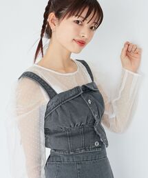 MAJESTIC LEGON | シアーパワショルトップス(Tシャツ/カットソー)