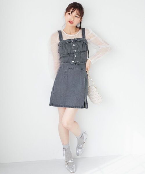 MAJESTIC LEGON(マジェスティックレゴン)の「シアーパワショルトップス(Tシャツ/カットソー・レディース・ブラック/アイボリー/ホワイト系その他2・MEDIUM)」の22枚目の写真