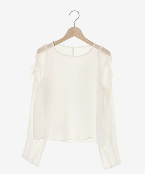 MAJESTIC LEGON(マジェスティックレゴン)の「シアーパワショルトップス(Tシャツ/カットソー・レディース・ブラック/アイボリー/ホワイト系その他2・MEDIUM)」の12枚目の写真