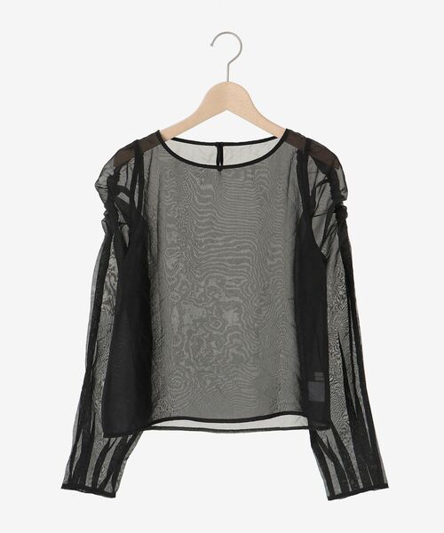 MAJESTIC LEGON(マジェスティックレゴン)の「シアーパワショルトップス(Tシャツ/カットソー・レディース・ブラック/アイボリー/ホワイト系その他2・MEDIUM)」の8枚目の写真