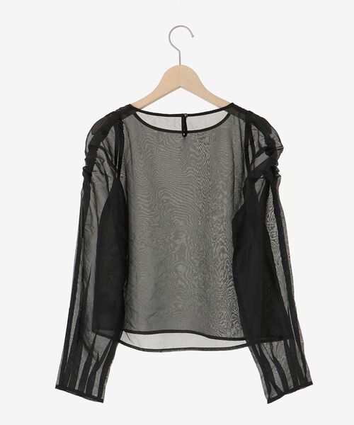 MAJESTIC LEGON(マジェスティックレゴン)の「シアーパワショルトップス(Tシャツ/カットソー・レディース・ブラック/アイボリー/ホワイト系その他2・MEDIUM)」の9枚目の写真