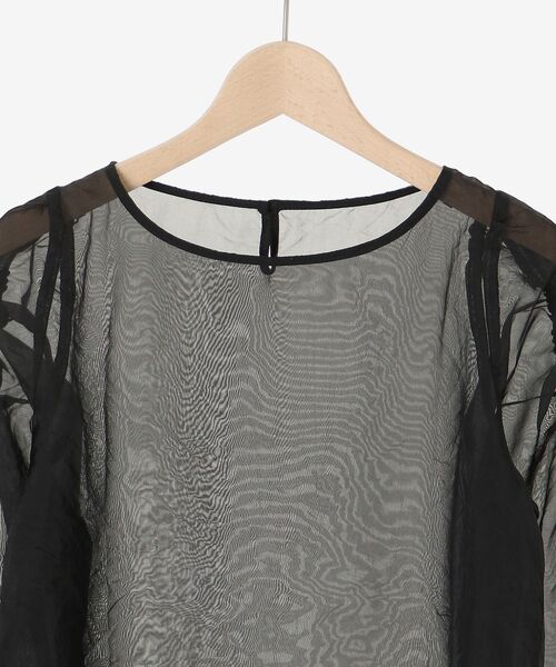 MAJESTIC LEGON(マジェスティックレゴン)の「シアーパワショルトップス(Tシャツ/カットソー・レディース・ブラック/アイボリー/ホワイト系その他2・MEDIUM)」の10枚目の写真