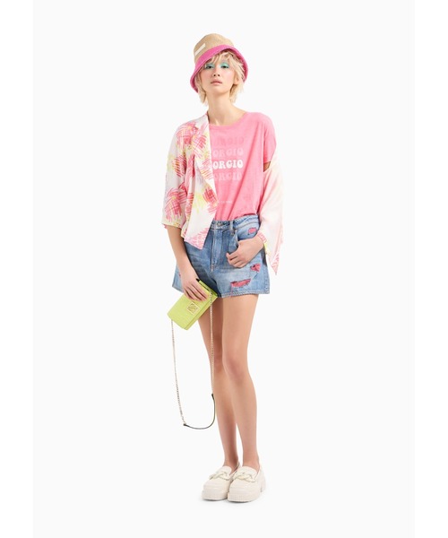 ARMANI EXCHANGE(アルマーニエクスチェンジ)の「【A|X アルマーニ エクスチェンジ】サマープリント ビスコースツイルジャケット(テーラードジャケット・レディース・マルチ・2/4/6/0)」の3枚目の写真