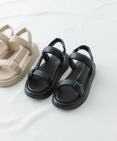 RODE SKO（ロデスコ）の「ストラップパフサンダル（サンダル・レディース・ライトグレー/ブラック・36/37/38）」の18枚目の写真