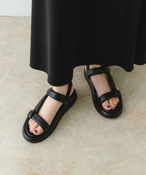 RODE SKO（ロデスコ）の「ストラップパフサンダル（サンダル・レディース・ライトグレー/ブラック・36/37/38）」の20枚目の写真