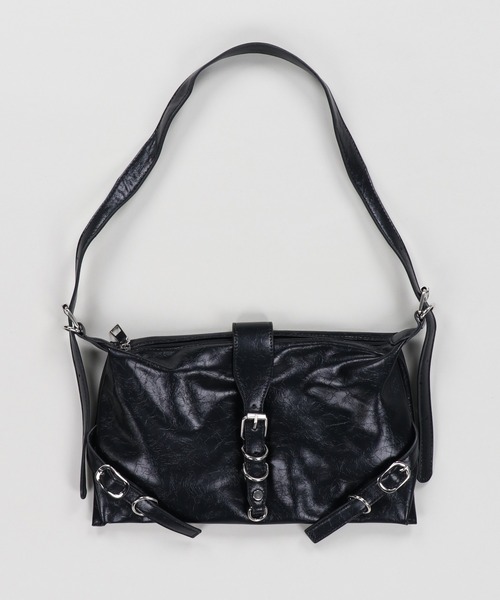 SPINNS（スピンズ）の「細ベルトダイ合皮ショルダーバッグ（ショルダーバッグ・レディース・ダークブラウン/ブラック・ONESIZE）」の13枚目の写真