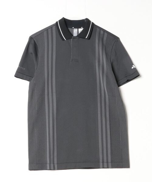 adidas(アディダス)の「アディダス adidas ULT365 PRIMEKNITサイドシームレス ポロ(ポロシャツ・メンズ・ブラック×グレー/ホワイト系その他・M/L/LL/3L)」の1枚目の写真
