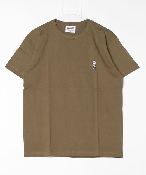 DOUBLE STEAL(ダブルスティール)の「DOUBZ刺繍 Tシャツ(Tシャツ/カットソー・メンズ・オリーブ/パープル/ブラック/ホワイト/ライトブラウン・LARGE/X-LARGE/MEDIUM)」の4枚目の写真
