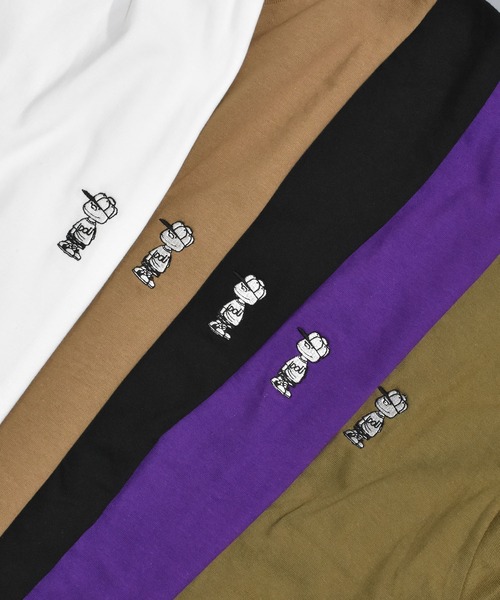 DOUBLE STEAL(ダブルスティール)の「DOUBZ刺繍 Tシャツ(Tシャツ/カットソー・メンズ・オリーブ/パープル/ブラック/ホワイト/ライトブラウン・LARGE/X-LARGE/MEDIUM)」の1枚目の写真