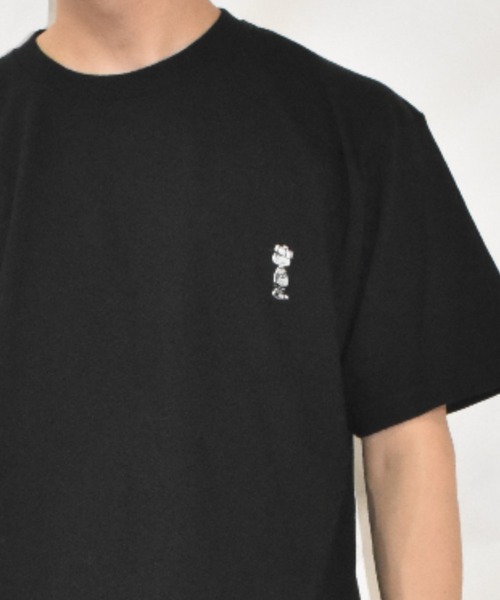 DOUBLE STEAL(ダブルスティール)の「DOUBZ刺繍 Tシャツ(Tシャツ/カットソー・メンズ・オリーブ/パープル/ブラック/ホワイト/ライトブラウン・LARGE/X-LARGE/MEDIUM)」の2枚目の写真