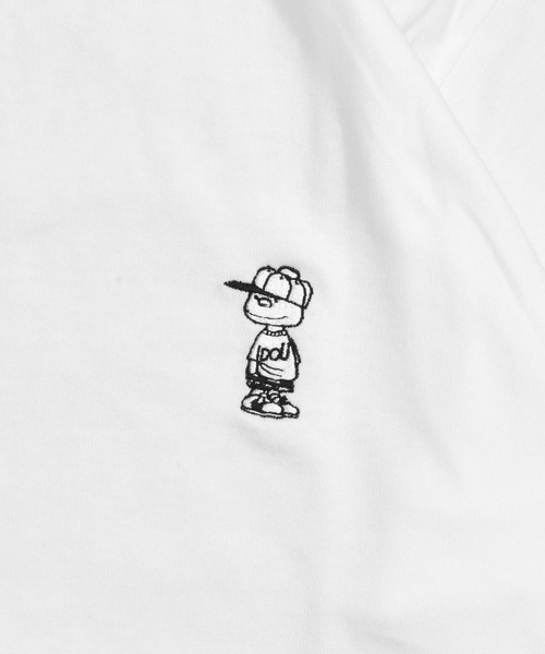 DOUBLE STEAL(ダブルスティール)の「DOUBZ刺繍 Tシャツ(Tシャツ/カットソー・メンズ・オリーブ/パープル/ブラック/ホワイト/ライトブラウン・LARGE/X-LARGE/MEDIUM)」の7枚目の写真