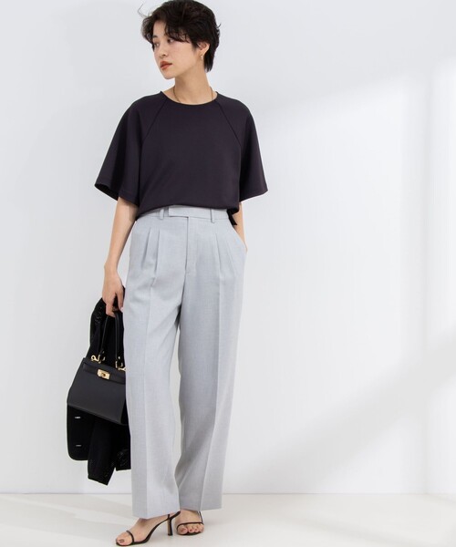 NOLLEY’S Sophi（ノーリーズソフィ）の「《セットアップ対応》ライトシャンブレーワイドパンツ（その他パンツ・レディース・ライトグレー/ネイビー/ベージュ・34/36/38）」の12枚目の写真
