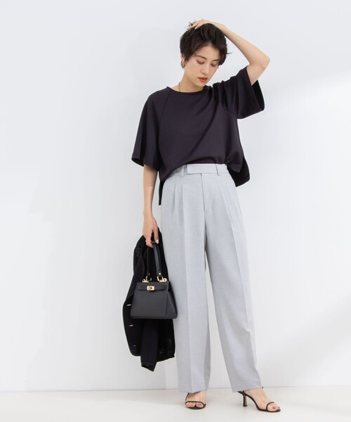 NOLLEY’S Sophi（ノーリーズソフィ）の「《セットアップ対応》ライトシャンブレーワイドパンツ（その他パンツ・レディース・ライトグレー/ネイビー/ベージュ・34/36/38）」の13枚目の写真