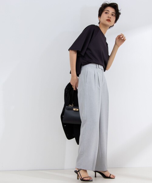 NOLLEY’S Sophi（ノーリーズソフィ）の「《セットアップ対応》ライトシャンブレーワイドパンツ（その他パンツ・レディース・ライトグレー/ネイビー/ベージュ・34/36/38）」の14枚目の写真