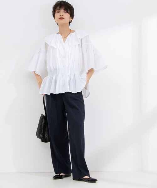 NOLLEY’S Sophi（ノーリーズソフィ）の「《セットアップ対応》ライトシャンブレーワイドパンツ（その他パンツ・レディース・ライトグレー/ネイビー/ベージュ・34/36/38）」の21枚目の写真
