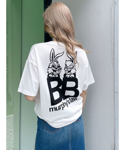 GYDA（ジェイダ）の「murphys law BUNNY BIG Tシャツ（Tシャツ/カットソー・レディース・ライトグレー/ベージュ/オフホワイト/ブラック・FREE）」の5枚目の写真