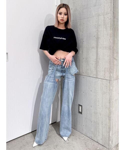 GYDA（ジェイダ）の「murphys law BUNNY BIG Tシャツ（Tシャツ/カットソー・レディース・ライトグレー/ベージュ/オフホワイト/ブラック・FREE）」の14枚目の写真