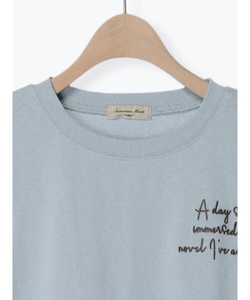 Samansa Mos2（サマンサ モスモス）の「刺繍アソートTシャツ（Tシャツ/カットソー・レディース・ベージュ/ブルー/オフホワイト/チャコールグレー・F）」の13枚目の写真