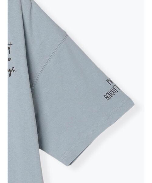 Samansa Mos2（サマンサ モスモス）の「刺繍アソートTシャツ（Tシャツ/カットソー・レディース・ベージュ/ブルー/オフホワイト/チャコールグレー・F）」の14枚目の写真