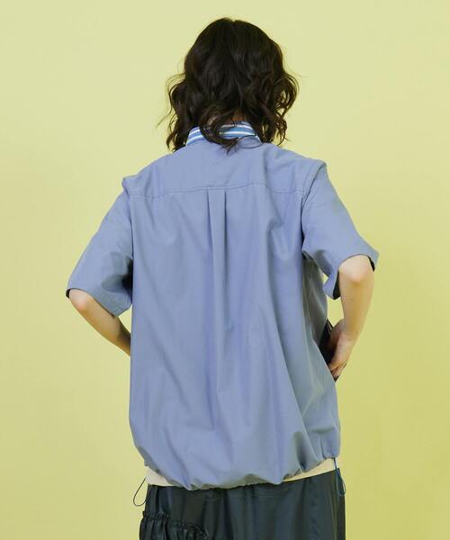 FRAPBOIS（フラボア）の「リブロード シャツ（シャツ/ブラウス・レディース・グレイッシュベージュ/ブルー・1/2）」の19枚目の写真