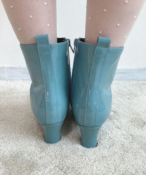 F i.n.t（フィント）の「【晴雨兼用】フロントリボンレインブーツ（レインシューズ・レディース・ライトブルー/アイボリー・L/S/M）」の13枚目の写真