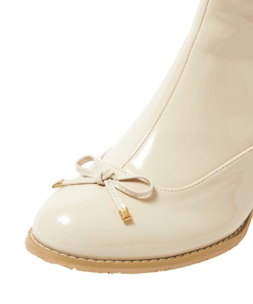 F i.n.t（フィント）の「【晴雨兼用】フロントリボンレインブーツ（レインシューズ・レディース・ライトブルー/アイボリー・L/S/M）」の21枚目の写真