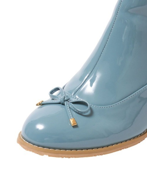 F i.n.t（フィント）の「【晴雨兼用】フロントリボンレインブーツ（レインシューズ・レディース・ライトブルー/アイボリー・L/S/M）」の22枚目の写真