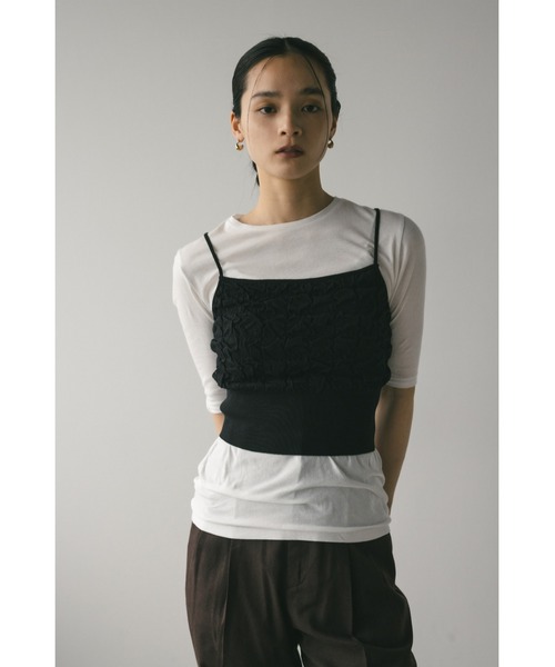 STYLEMIXER（スタイルミキサー）の「シアーバックシームT　夏服（Tシャツ/カットソー・レディース・サックスブルー/ブラック/チャコールグレー/ホワイト・FREE）」の7枚目の写真