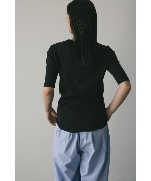 STYLEMIXER（スタイルミキサー）の「シアーバックシームT　夏服（Tシャツ/カットソー・レディース・サックスブルー/ブラック/チャコールグレー/ホワイト・FREE）」の19枚目の写真