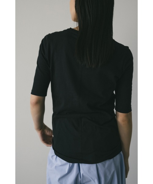 STYLEMIXER（スタイルミキサー）の「シアーバックシームT　夏服（Tシャツ/カットソー・レディース・サックスブルー/ブラック/チャコールグレー/ホワイト・FREE）」の20枚目の写真