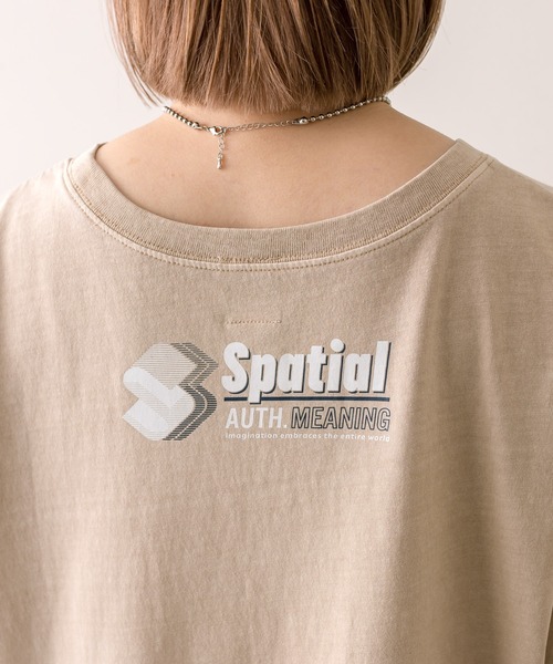 mline（エムライン）の「【2色展開】[mline]ロゴビッグTシャツ（Tシャツ/カットソー・レディース・チャコールグレー/ベージュ・FREE）」の14枚目の写真