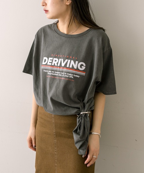 mline（エムライン）の「【2色展開】[mline]ロゴビッグTシャツ（Tシャツ/カットソー・レディース・チャコールグレー/ベージュ・FREE）」の20枚目の写真