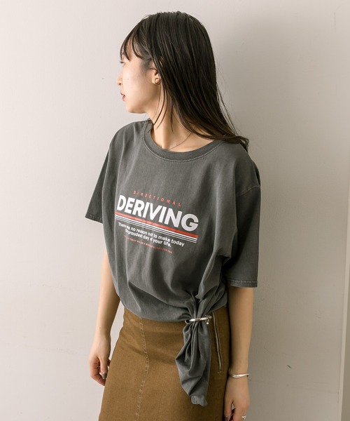 mline（エムライン）の「【2色展開】[mline]ロゴビッグTシャツ（Tシャツ/カットソー・レディース・チャコールグレー/ベージュ・FREE）」の21枚目の写真