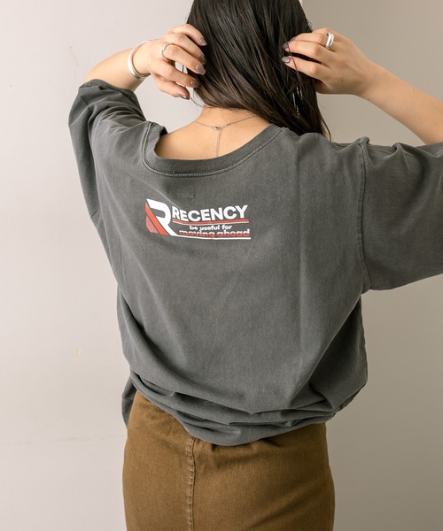 mline（エムライン）の「【2色展開】[mline]ロゴビッグTシャツ（Tシャツ/カットソー・レディース・チャコールグレー/ベージュ・FREE）」の22枚目の写真