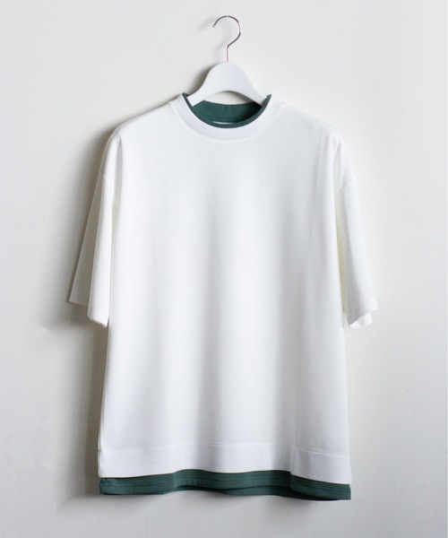 Magine（マージン）の「【SELECT】IR:ダンボールニット フェイクレイヤードTEE（Tシャツ/カットソー・メンズ・ベージュ/ホワイト/サックスブルー/ブラック・L/M）」の17枚目の写真