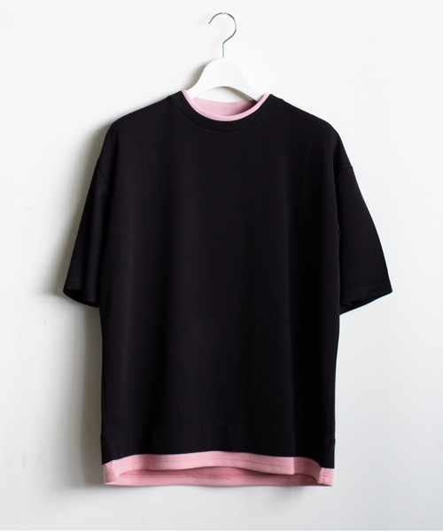 Magine（マージン）の「【SELECT】IR:ダンボールニット フェイクレイヤードTEE（Tシャツ/カットソー・メンズ・ベージュ/ホワイト/サックスブルー/ブラック・L/M）」の18枚目の写真