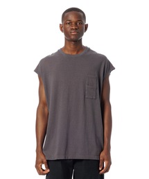 Sandinista | Vintage 88/12 W Pocket Sleeveless Tee / ヴィンテージダブルポケットスリーブスレTシャツ(Tシャツ/カットソー)
