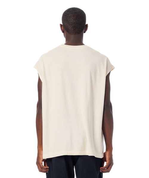 Sandinista(サンディニスタ)の「Vintage 88/12 W Pocket Sleeveless Tee / ヴィンテージダブルポケットスリーブスレTシャツ(Tシャツ/カットソー・メンズ・チャコール/マスタード/ナチュラル/ブラック・MEDIUM/SMALL/LARGE)」の8枚目の写真
