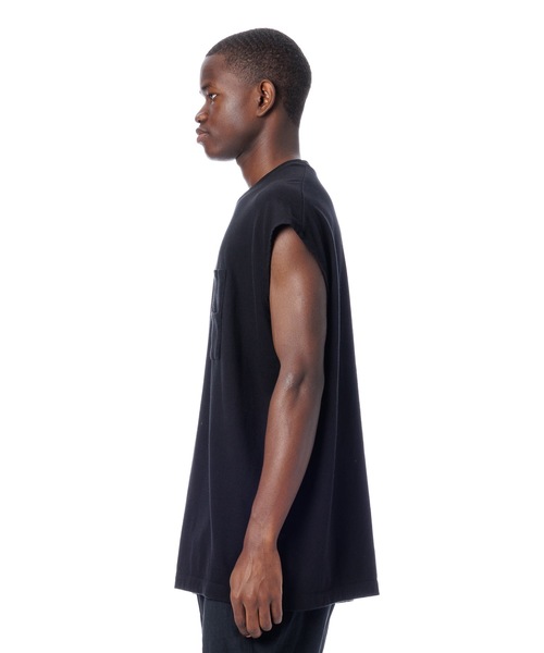 Sandinista(サンディニスタ)の「Vintage 88/12 W Pocket Sleeveless Tee / ヴィンテージダブルポケットスリーブスレTシャツ(Tシャツ/カットソー・メンズ・チャコール/マスタード/ナチュラル/ブラック・MEDIUM/SMALL/LARGE)」の11枚目の写真