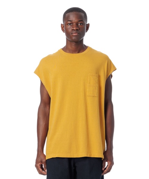 Sandinista(サンディニスタ)の「Vintage 88/12 W Pocket Sleeveless Tee / ヴィンテージダブルポケットスリーブスレTシャツ(Tシャツ/カットソー・メンズ・チャコール/マスタード/ナチュラル/ブラック・MEDIUM/SMALL/LARGE)」の18枚目の写真