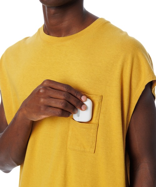 Sandinista(サンディニスタ)の「Vintage 88/12 W Pocket Sleeveless Tee / ヴィンテージダブルポケットスリーブスレTシャツ(Tシャツ/カットソー・メンズ・チャコール/マスタード/ナチュラル/ブラック・MEDIUM/SMALL/LARGE)」の21枚目の写真