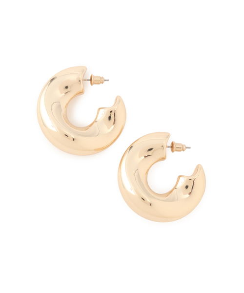 VIS（ビス）の「メタルボリュームフープピアス（ピアス（両耳用）・レディース・シルバー/ゴールド・FREE）」の11枚目の写真