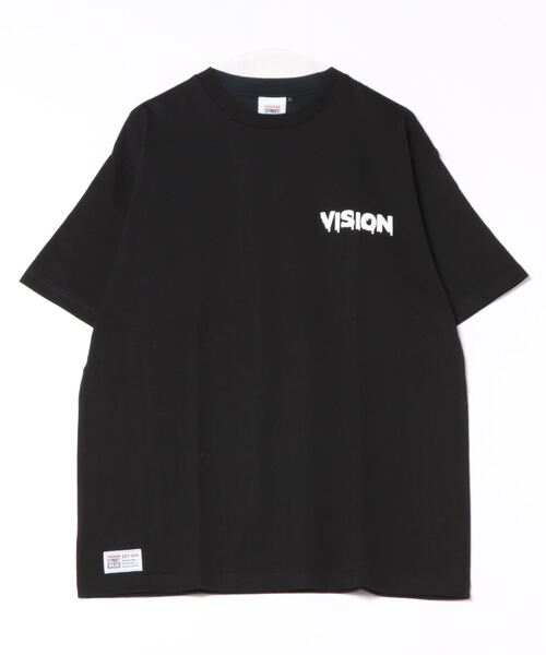 VISION STREET WEAR(ヴィジョンストリートウェア)の「VISION STREET WEAR/ヴィジョンストリートウエア スケーター ゴースト 恐竜 ハート ワンポイントロゴ リンガー バックプリント オーバーサイズ半袖Tシャツ(Tシャツ/カットソー・メンズ・ホワイト系その他/ホワイト系その他2/グレー系その他3/ブラック系その他/ピンク系その他2/ホワイト系その他3/ブラック系その他2・MEDIUM/LARGE/X-LARGE)」の4枚目の写真