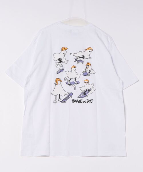 VISION STREET WEAR(ヴィジョンストリートウェア)の「VISION STREET WEAR/ヴィジョンストリートウエア スケーター ゴースト 恐竜 ハート ワンポイントロゴ リンガー バックプリント オーバーサイズ半袖Tシャツ(Tシャツ/カットソー・メンズ・ホワイト系その他/ホワイト系その他2/グレー系その他3/ブラック系その他/ピンク系その他2/ホワイト系その他3/ブラック系その他2・MEDIUM/LARGE/X-LARGE)」の13枚目の写真