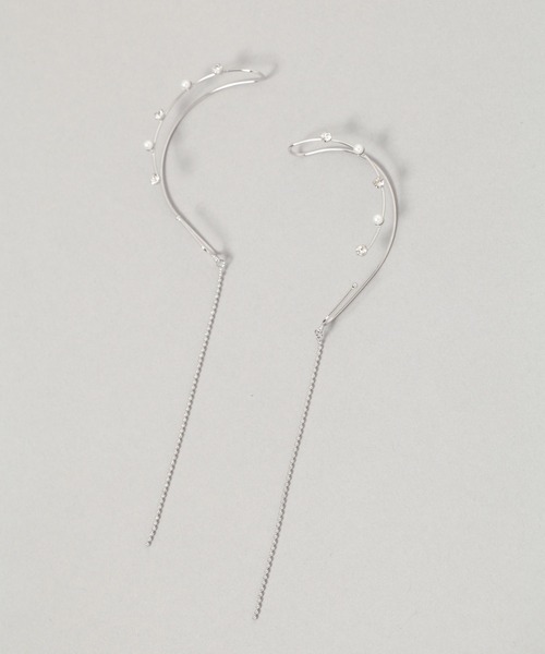 HARE（ハレ）の「ビジュー2Pイヤーカフ(HARE)（イヤーカフ・レディース・シルバー・FREE）」の7枚目の写真