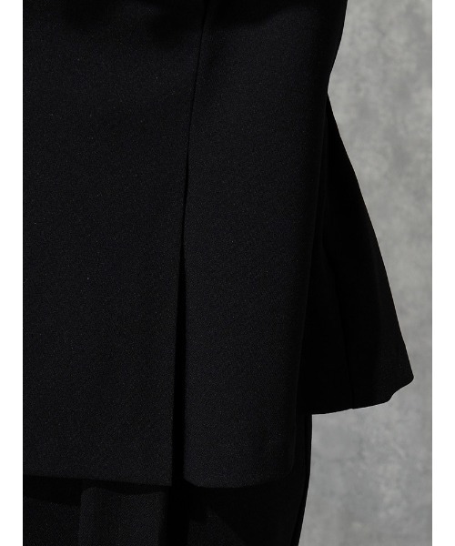 Perfect Suit FActory(パーフェクトスーツファクトリー)の「麻調メッシュ ペプラムブラウス カーキ/ブラック(シャツ/ブラウス・レディース・ブラック/カーキ・SS/M/S/L)」の8枚目の写真