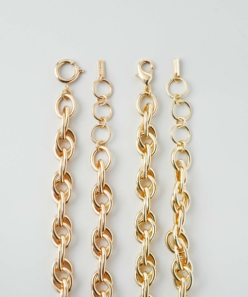 ダブル チェーン ボリューム ネックレス（ネックレス）｜GOLDY