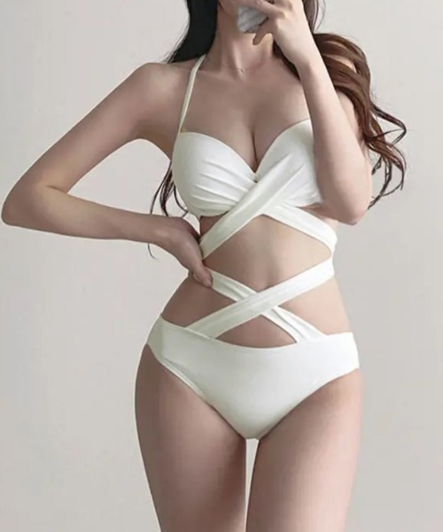 セール】セクシービキニ ホルターネック水着韓国風（水着